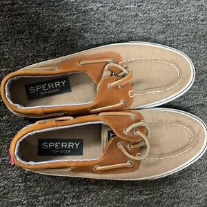 Men’s Sperry Top-Sider boat shoes tan/creme 7.5 men’s